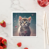 甘い小さな子猫の愛 スタンダードカクテルナプキン (インサイチュ)