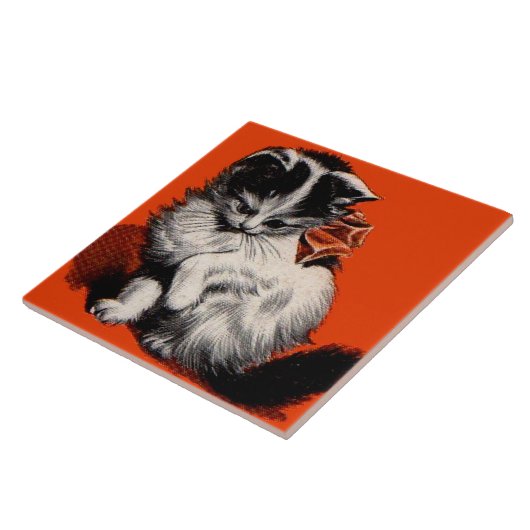 甘い小さな子猫 タイル (側面)