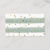 甘い小さな子羊の緑おむつラッフル エンクロージャーカード (裏面)