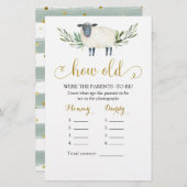 甘い小さな子羊の緑どのように老いた両親 (正面/裏面)