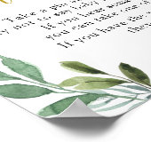 甘い小さな子羊の緑のベビーと言わない ポスター (角)