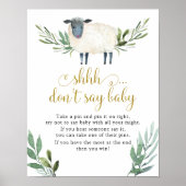 甘い小さな子羊の緑のベビーと言わない ポスター (正面)