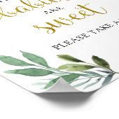 甘い小さな子羊の緑のベビーは甘い ポスター (角)