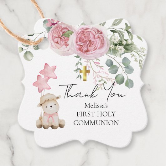 甘い小さな子羊の緑の最初の聖餐式 フェイバータグ (正面)