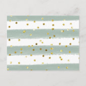 甘い小さな子羊の緑の本のためのベビー インビテーションポストカード (裏面)