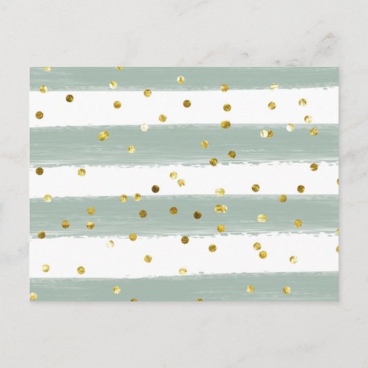 甘い小さな子羊の緑の本のためのベビー インビテーションポストカード (裏面)