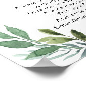 甘い小さな子羊の緑の深夜おむつサイン ポスター (角)