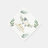 甘い小さな子羊の緑の紙ナプキン スタンダードカクテルナプキン (角)