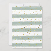 甘い小さな子羊の緑の赤ちゃんシャワービンゴゲーム 招待状 (裏面)