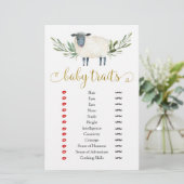 甘い小さな子羊の緑の赤ちゃんシャワーベビー特性 (スタンド正面)