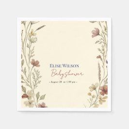 甘い小さな山花が道を進んでいる スタンダードカクテルナプキン