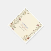 甘い小さな山花が道を進んでいる スタンダードカクテルナプキン (角)