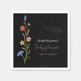 甘い小さな山花が道を進んでいる スタンダードカクテルナプキン