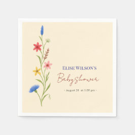 甘い小さな山花が道を進んでいる スタンダードカクテルナプキン