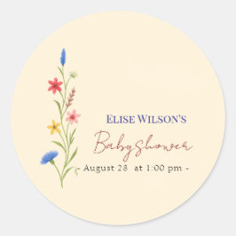 甘い小さな山花が道を進んでいる ラウンドシール