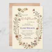 甘い小さな山花が道を進んでいる 招待状 (正面/裏面)