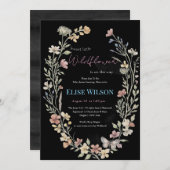 甘い小さな山花が道を進んでいる 招待状 (正面/裏面)