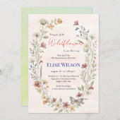 甘い小さな山花が道を進んでいる 招待状 (正面/裏面)