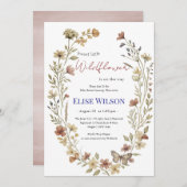 甘い小さな山花が道を進んでいる 招待状 (正面/裏面)