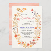 甘い小さな山花が道を進んでいる 招待状 (正面/裏面)