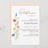 甘い小さな山花が道を進んでいる 招待状 (正面/裏面)