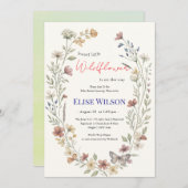 甘い小さな山花が道を進んでいる 招待状 (正面/裏面)