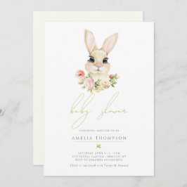 甘い小さな復活祭バニーベビーシャワー 招待状
