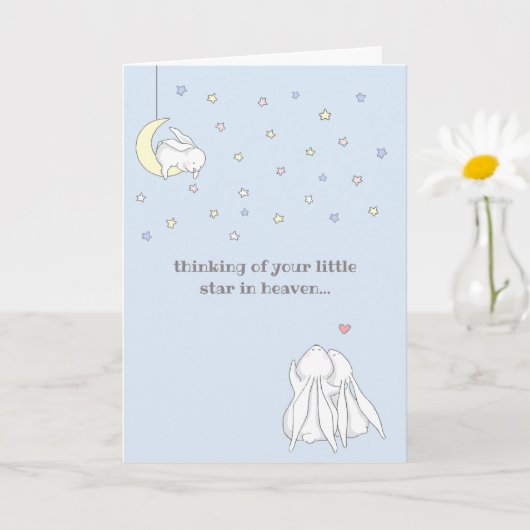 甘い小さな星の天国損失の子どもの悔やみや弔慰 カード (小さな植物)