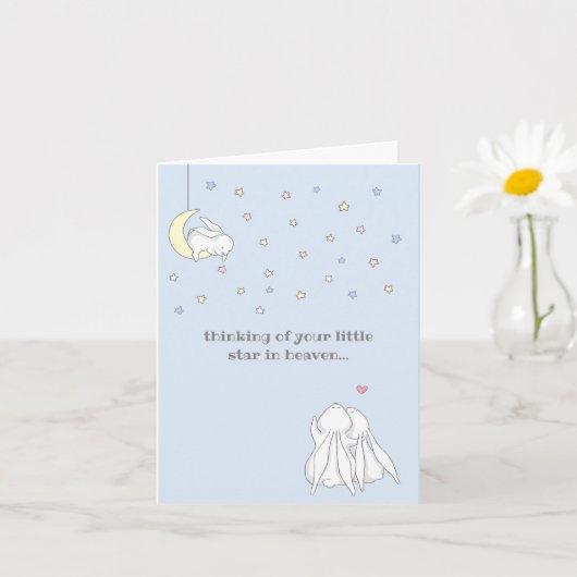 甘い小さな星の天国損失の子どもの悔やみや弔慰 カード (小さな植物)