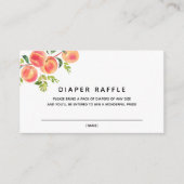 甘い小さな桃おむつラッフルインサートカード エンクロージャーカード (正面)