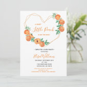 甘い小さな桃がベビーシャワーの途中 招待状 (スタンド正面)