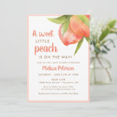 甘い小さな桃がベビーシャワーの途中 招待状 (スタンド正面)
