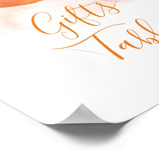 甘い小さな桃の夏のギフトテーブルポスター ポスター (角)