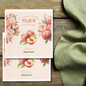 甘い小さな桃の夏のフローラ赤ちゃんシャワー スタンダードランチョンナプキン
