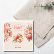甘い小さな桃の夏のフローラ赤ちゃんシャワー