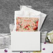 甘い小さな桃の夏のフローラ赤ちゃんシャワー フェイバーバッグ