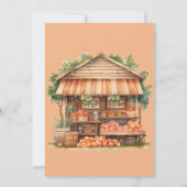 甘い小さな桃の夏のベビーシャワー 招待状 (裏面)