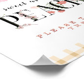 甘い小さな桃の好意のサイン ポスター (角)