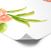 甘い小さな桃の果実の赤ちゃんシャワーへようこそ ポスター (角)