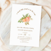 甘い小さな桃の果実の赤ちゃんシャワー 招待状