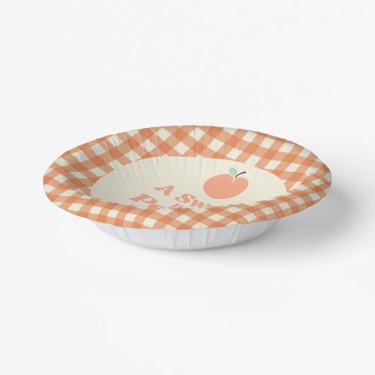 甘い小さな桃の果実ピンクのオレンジ色の赤ちゃんシャワー ペーパーボウル (傾斜あり)