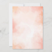 甘い小さな桃の水色の赤ちゃんシャワー 招待状 (裏面)