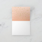 甘い小さな桃の赤ちゃんシャワーありがとうご注意 サンキューカード (内部)