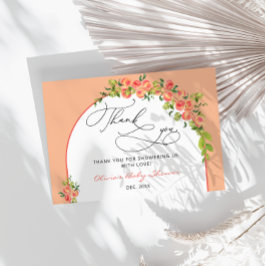 甘い小さな桃の赤ちゃんシャワーありがとう カード