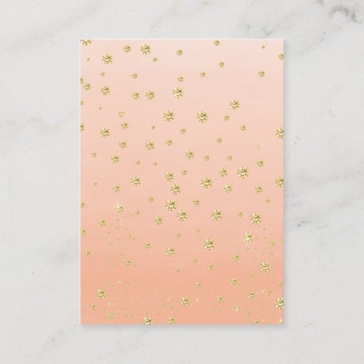 甘い小さな桃の赤ちゃんシャワーおむつラッフル エンクロージャーカード (裏面)