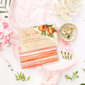 甘い小さな桃の赤ちゃんシャワーおむつラッフル エンクロージャーカード