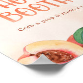 甘い小さな桃の赤ちゃんシャワーのサイン写真ブース ポスター (角)