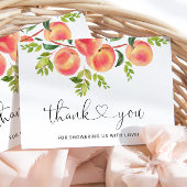 甘い小さな桃の赤ちゃんシャワーサンキューカード カード