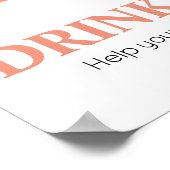 甘い小さな桃の赤ちゃんシャワードリンク ポスター (角)