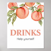 甘い小さな桃の赤ちゃんシャワードリンク ポスター (正面)